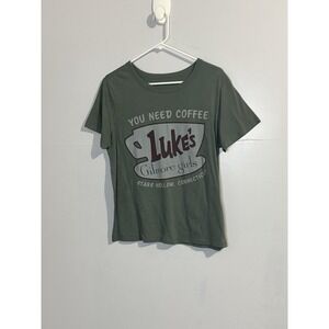 Gilmore Girls Luke's Diner Stars Hollow Women's Size L Green